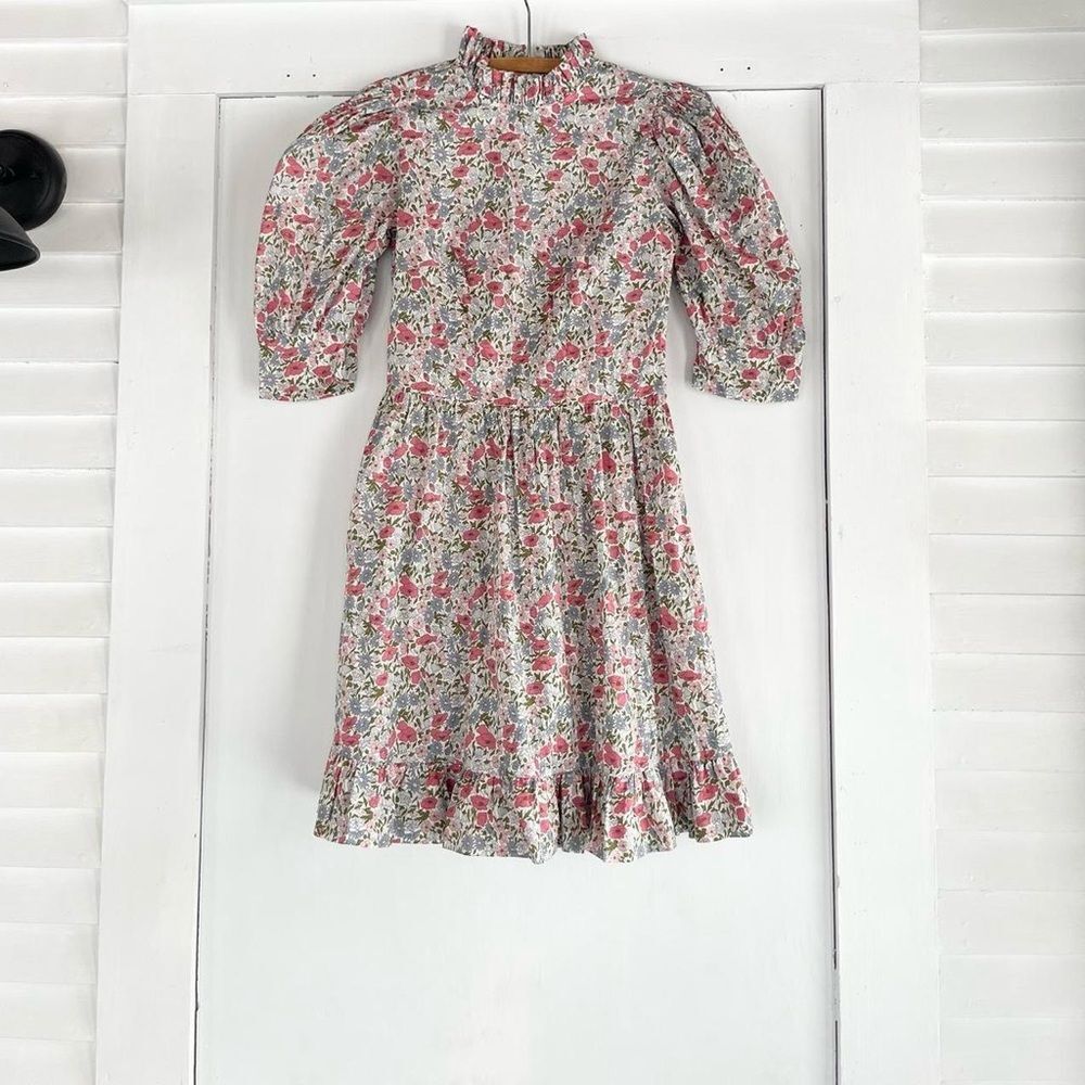 Rare $498 O Pioneers Susie Floral Cotton Cottage Mini Dress 4 Womens 0 2 XS